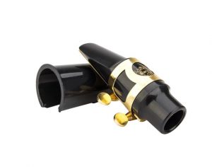Glory Alto Saxophone Mouthpiece Kit with Ligature, one reed and Plastic Cap-Gold