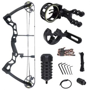 iGlow 40-70 lbs Black/Camouflage Camo Archery Hunting Compound Bow 175 150 60 55 30 lb Crossbow 